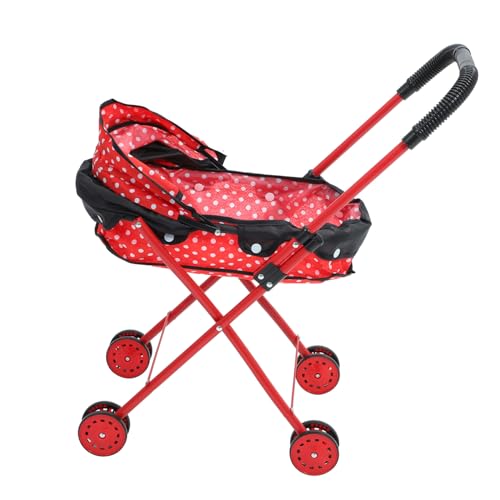 Hohopeti Realistischer Puppenwagen mit Polka Dot Design Leichter und Kompakter Kinderwagen für Puppen Sicherer und Langlebiger Doll Carriage für Rollenspiele und Kinderzimmer Hohopeti Realistischer Puppenwagen mit Polka Dot Design Leichter und Kompakter Kinderwagen für Puppen Sicherer und Langlebiger Doll Carriage für Rollenspiele und Kinderzimmer von Hohopeti