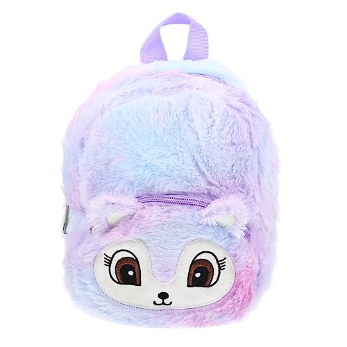 Hohopeti Rucksack schultüte büchertasche handwäsche Kinder Handtasche Cable Bag Geldbörse praktische Umhängetasche Kindertasche Schultasche für Kinder Aufbewahrungstasche Plüsch Violett von Hohopeti