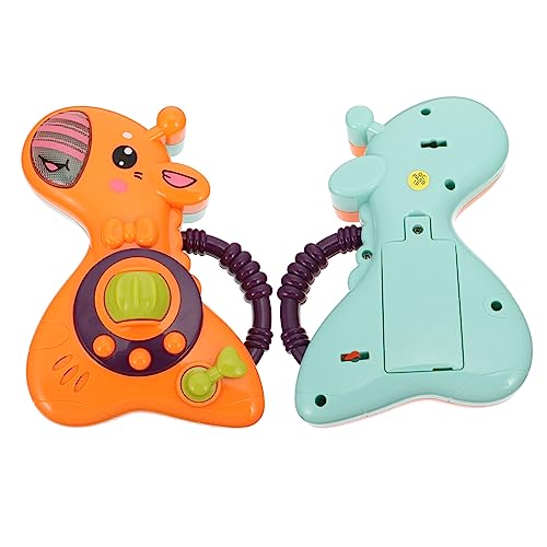 Hohopeti Schlagtrommel Musikspielzeug für Babys Trommel Spielzeug Musical Toy Instruments interaktives Spielzeug Safe Toy Licht- und Musikspielzeug Cartoon- -Musikinstrument Plastik von Hohopeti