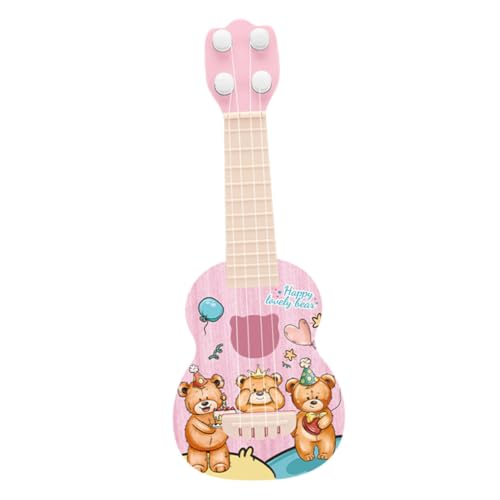 Hohopeti Simulation Gitarre Schöne Gitarre Gitarreninstrumente Für Kinder Miniatur-Ukulele Für Kinder Kindergitarreninstrumente Gitarrenspielzeug Aus Kunststoff Kunststoff-Ukulele Plastik von Hohopeti