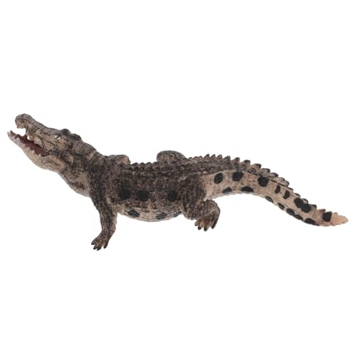 Hohopeti Simulation Krokodil Stofftier Alligator Alligatorstatue Gefälschter Alligator Ausgestopftes Alligator-plüschtier Spielzeug-alligatoren Für Kinder Alligatorpuppe Reptilienfigur PVC von Hohopeti