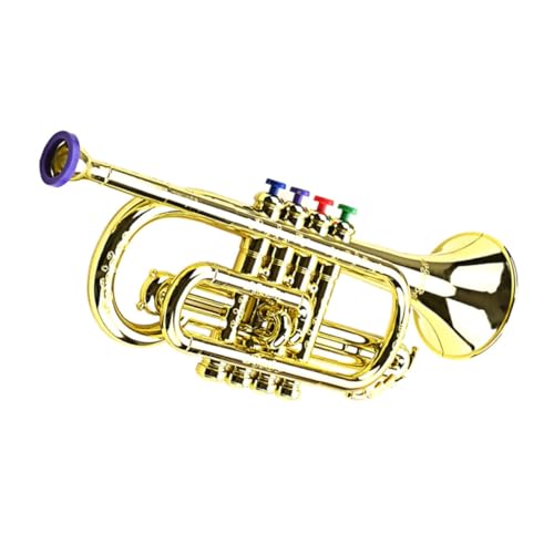 Hohopeti Simulierte Kindertrompete aus Robustem Spielzeuginstrument in Gold Pädagogisches Musikspielzeug für Jungen und Mädchen Kleines Leichtes Modell für Geburtstagsgeschenke und Frühe Hohopeti Simulierte Kindertrompete aus Robustem Spielzeuginstrument in Gold Pädagogisches Musikspielzeug für Jungen und Mädchen Kleines Leichtes Modell für Geburtstagsgeschenke und Frühe von Hohopeti