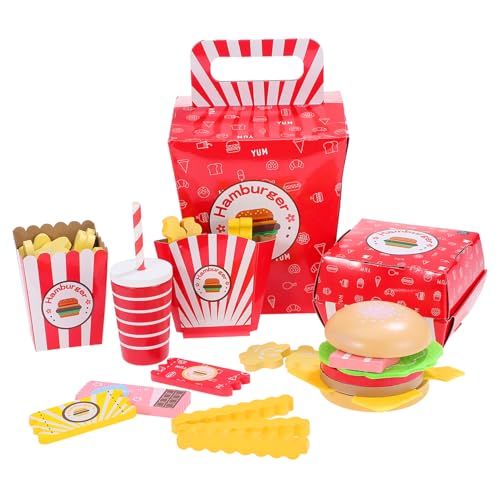 Hohopeti Simuliertes Fast Food Spielzeugset Realistisches Chip Burger Modell Für Kinder 1 Set Mit Spielhaus Requisiten Für Rollenspiele Und Kreative Kochabenteuer von Hohopeti