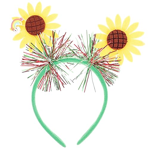 Hohopeti Sonnenblumen Stirnband Damen Haarband Mädchen Kopfschmuck Stirnband Dekoration Cosplay Stirnband Haardekoration Sonnenblumen Partydekorationen Party Haarfestival von Hohopeti