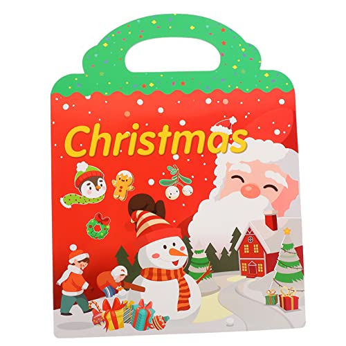 Hohopeti Stickerbuch für Kinder Cartoon-Stickerbuch Aufkleber für Weihnachtsgeschenkanhänger weihnachtssticker Kinder stickerheft Kinder Spielzeuge Aufkleberbuch Festival-Stickerbuch Papier von Hohopeti