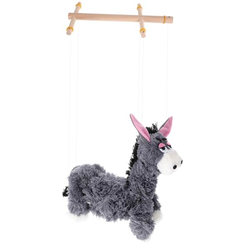 Hohopeti üsch Marionette Interaktive Tierpuppen Für Lustiges Puppentheater Graue Esel Marionette Puppenspielzeug Für Kreative Spielstunden von Hohopeti