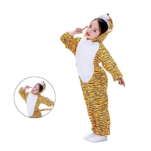 Hohopeti Tiger Kostüm Für Rollenspiele Tierkostüm Für Größe M Ideales Verkleidungskostüm Für Fasching Halloween Und Theateraufführungen Schickes Tiger Outfit Für Kleine Tierliebhaber von Hohopeti