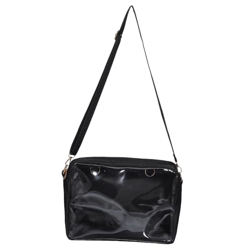 Hohopeti Transparente Umhängetasche Für Damen Praktische Schultertasche Aus Oxford Stoff Ideal Als Make up Und Kosmetiktasche Sporttasche Oder Reisetasche von Hohopeti