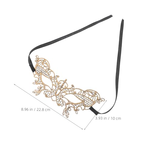Hohopeti Venezianische Damen Augenmaske aus Goldener Spitze Verstellbare Butterfly Halbmaske für Maskerade Ball Cosplay und Karneval Vielseitiges Accessoire für Elegante Kostümpartys Hohopeti Venezianische Damen Augenmaske aus Goldener Spitze Verstellbare Butterfly Halbmaske für Maskerade Ball Cosplay und Karneval Vielseitiges Accessoire für Elegante Kostümpartys von Hohopeti