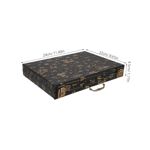 Hohopeti Vintage Mahjong Aufbewahrungsbox aus Holz mit Geprägtem Design Geräumiger Schützender Reise Koffer für Chinesische Spielsteine Stilvolle Handliche Aufbewahrungslösung für Mahjong Hohopeti Vintage Mahjong Aufbewahrungsbox aus Holz mit Geprägtem Design Geräumiger Schützender Reise Koffer für Chinesische Spielsteine Stilvolle Handliche Aufbewahrungslösung für Mahjong von Hohopeti