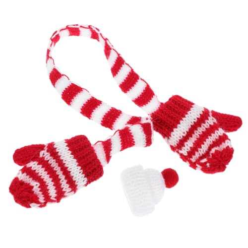 Hohopeti Süßes Mini-strickmütze-schal-Set Baby-schneemann Weihnachtsdeko Bastelbedarf Für Jungen Und Mädchen von Hohopeti