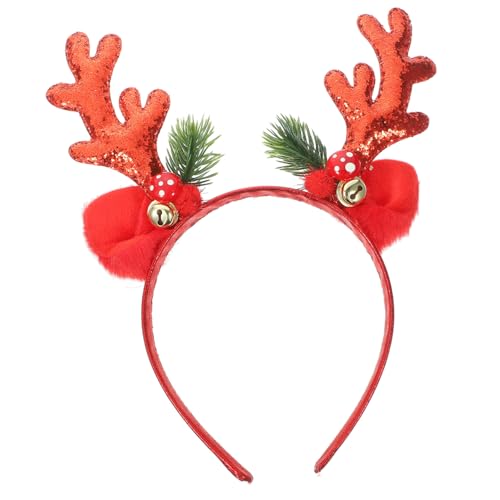 Hohopeti Weihnachts Rentiergeweih Haarreif mit Glocken Festlicher Kopfschmuck für Frauen Komfortables Stirnband für Weihnachtsfeier Karneval Kostüm Party Hohopeti Weihnachts Rentiergeweih Haarreif mit Glocken Festlicher Kopfschmuck für Frauen Komfortables Stirnband für Weihnachtsfeier Karneval Kostüm Party von Hohopeti