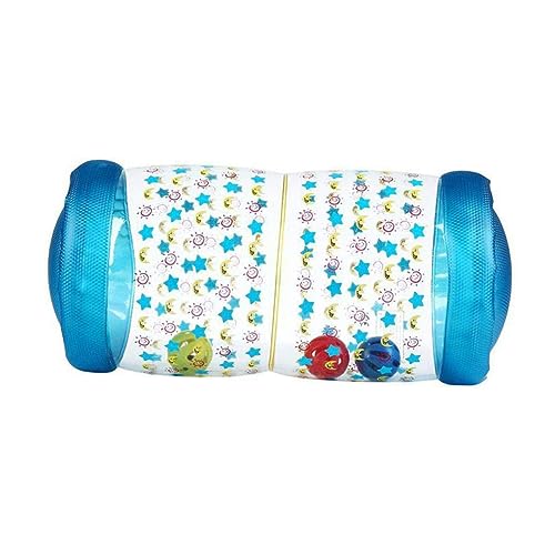 Hohopeti aufblasbare Rolle Krabbelrolle für Babys Glocke Rollen Gehhilfe Crawling Toys for Aufblasbare Fitnessrolle Trainingsgeräte aufblasbare kriechrolle Blue von Hohopeti