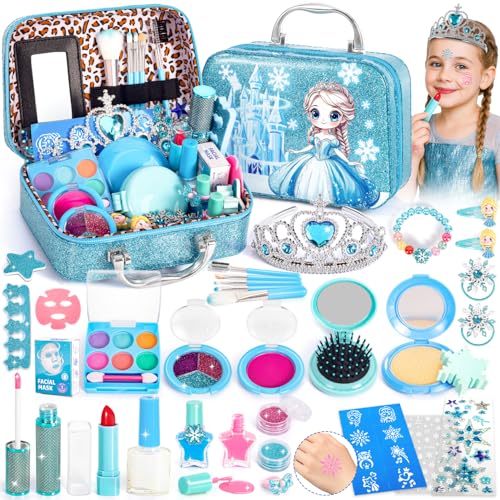 Hohosunlar Kinderschminke Set Mädchen, 29pcs Waschbar Frozen Schminke Eiskönigin Spielzeug Schminkkoffer mit Lipgloss, Nagellack, Kosmetik Spielzeug Geburtstags Weihnachten Geschenke Kinder 3-12 Jahre Hohosunlar Kinderschminke Set Mädchen, 29pcs Waschbar Frozen Schminke Eiskönigin Spielzeug Schminkkoffer mit Lipgloss, Nagellack, Kosmetik Spielzeug Geburtstags Weihnachten Geschenke Kinder 3-12 Jahre von Hohosunlar