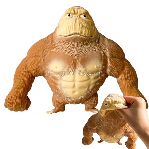 Hojalis Gorilla Stressabbau Spielzeug, Squishy Monkey Toy, Sensory Relief Fidget Toy, Gorilla Stress Toy, Weiches Squeeze-Spielzeug, Gorilla-Figur Zum Stressabbau für Kinder und Erwachsene (16*17cm) von Hojalis