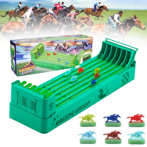 Hojalis Pferderennen Spiel Elektrisch, Horse Racing Game mit 6 Pferde, Pferderennen Tischspiele, Pferderennen Brettspiel, Tabletop-Pferderennen-Spiel, für Familienspiel, Erwachsene und Kinder von Hojalis