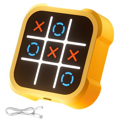 Hojalis Tic-Tac-Toe Bolt Spiel, Tragbare 3-In-1-Puzzlespielkonsole, Tic Tac Toe Spiel,Tragbare Reisespiele für Bildung und Gedächtniswachstum,Bildungsspielzeug für 3+ Jährige Jungs Mädchen Erwachsene von Hojalis