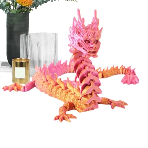 Holdes 3D-Gedruckter Drache,3D-Gedruckter Drache | 13 Zoll 3D-Druck Drache mit beweglichen Gelenken - Flexibles 3D-Drachenspielzeug, Chefschreibtisch-Drachenfigur für Geburtstagsparty-Dekorationen von Holdes