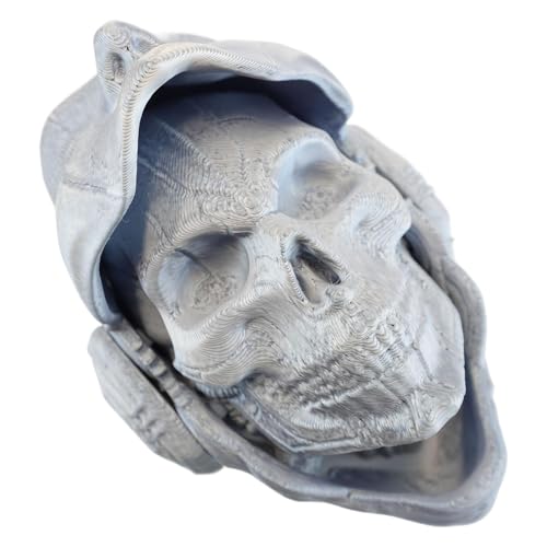 Holdes 3D-Gedruckter Totenkopf, Totenkopfspielzeug mit Gesichtsbedeckung,Flexible Gesichtsbedeckung, 3D-gedrucktes Totenkopf-Desktop-Ornament - Artikuliertes kreatives Ornament, multifunktionales von Holdes