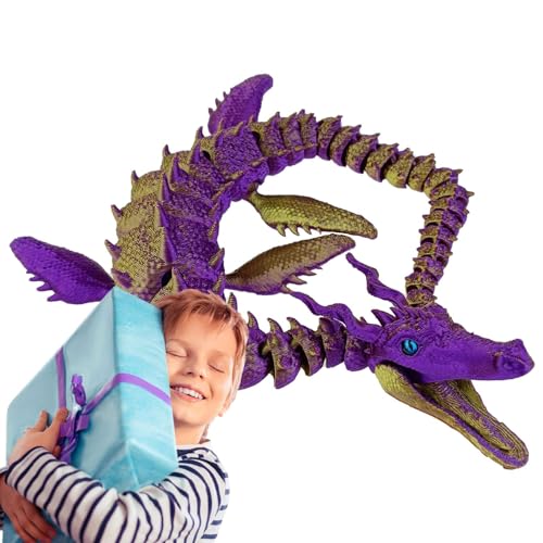 Holdes Artikulierter Drache, Drache 3D gedruckt | Interaktives Drachen-Zappelspielzeug | Voll beweglicher Drache, Chefschreibtischspielzeug, Zappeldrache für Kinder und Erwachsene von Holdes