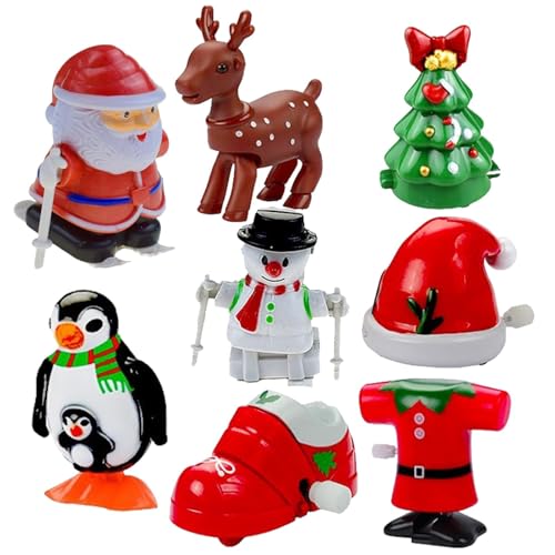 Holdes Aufziehspielzeug, Weihnachtsspielzeug, 8 x Springspielzeug für Weihnachten zum Aufziehen – kleines Weihnachtsspielzeug, Partygeschenke, mechanisches Spielzeug, passend für Klassen, und Holdes Aufziehspielzeug, Weihnachtsspielzeug, 8 x Springspielzeug für Weihnachten zum Aufziehen – kleines Weihnachtsspielzeug, Partygeschenke, mechanisches Spielzeug, passend für Klassen, und von Holdes