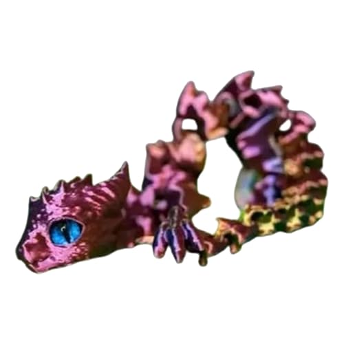 Holdes Drachen-Actionfigur, 3D-Gedruckter Kristalldrache,Vielseitiges 3D-gedrucktes Spielzeug-Figurendekor | Innovative Schreibtischfiguren mit beweglichem Drachendekor für - und Schulbüros von Holdes