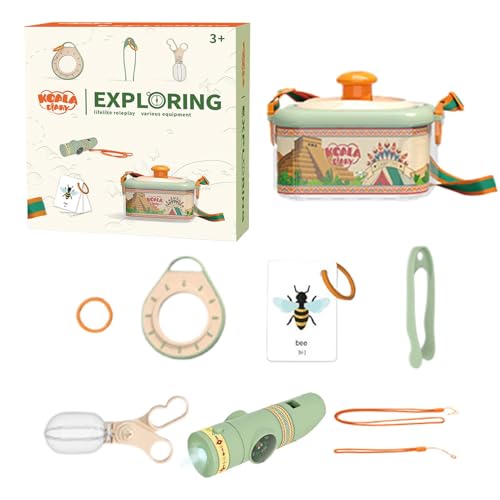 Holdes Explorer-Kit für Kinder, Outdoor-Explorer-Kit - Camping-Erkundungsspielzeug,Pädagogisches Naturfangset, Hinterhof-Entdeckerausrüstung mit Schmetterlingsnetz und mehr Spaß für Kinder im Alter von Holdes