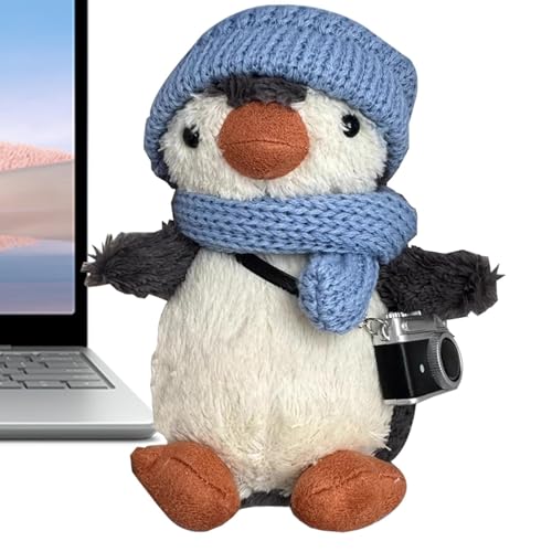 Holdes Gefüllter Pinguin, Pinguin-Plüsch - 6,3 Zoll süßer Kissenpinguin mit | Winter Stofftier Pinguin, Meerestiere Stofftier für Kinder, Weihnachten von Holdes