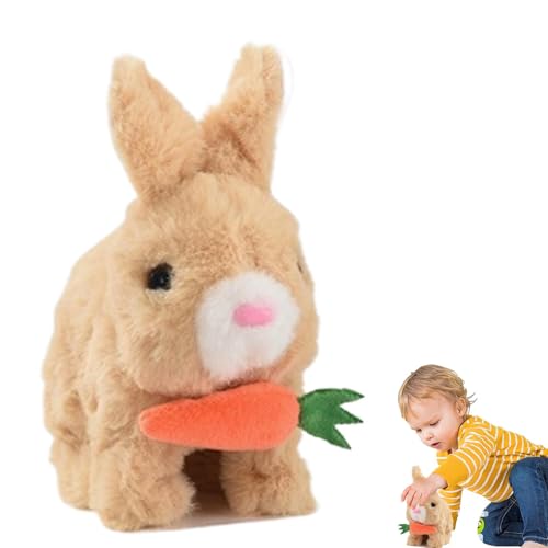 Holdes Interaktiver elektronischer Hasenplüschspielzeug, Walking Wiggle Bunny Toys, Buntes Walking Bunny Toy, Lustiges Tierplüsch, entzückende Innenhäuser für Wohnzimmer, Schlafzimmer, Arbeitszimmer von Holdes