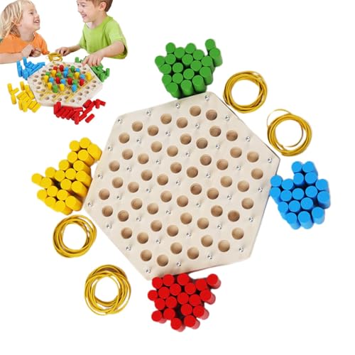 Holdes Kettendreieck-Schachspiel, Kettendreieck-Spielset | Puzzle-Kettenbrettspielzeug,Interaktives Ketten-Dreieck-Spielzeug, Puzzle-Brettspiel für die frühe Bildung, Puzzle-Ketten-Brettspielzeug für von Holdes