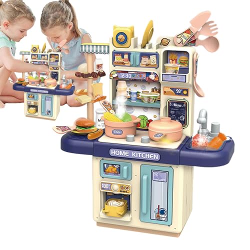 Holdes Kinderküchen-Spielset,Spielküchen-Set - Kochgeschirr-Zubehör für Kinder zum Rollenspiel | Interaktiver Rollenspiel-Kochherd, Lebensmittel-Kochspielzeug für Thanksgiving, Ostern, Geburtstag von Holdes