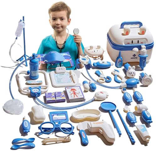 Holdes Kleinkind-Arzt-Spielset,Kinder-Arzt-Spielset - Rollenspielset im Kofferdesign für Kinder mit Arzt-Rollenspiel | Pretend Doctor Set für Kinder, Doctor Pretend Play, Beleuchtung und Sound für von Holdes