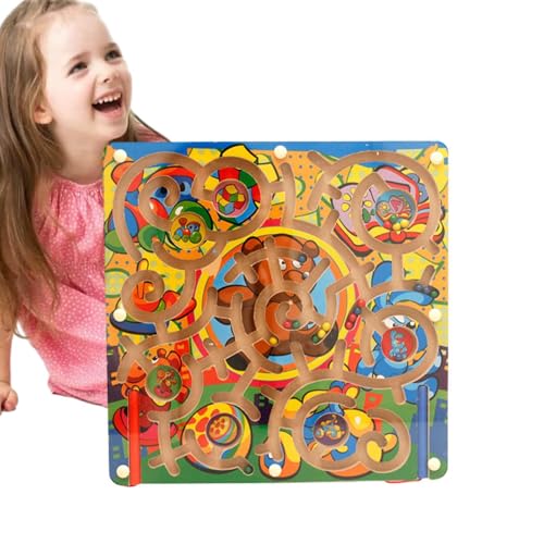 Holdes Magnetisches Farb- und Zahlenlabyrinth, Magnetisches Labyrinthbrett | Zählen Matching Puzzle Game Board Magnet Maze,Reisespielzeug, kreative Form, pädagogisches Lernspielzeug für und Mädchen von Holdes