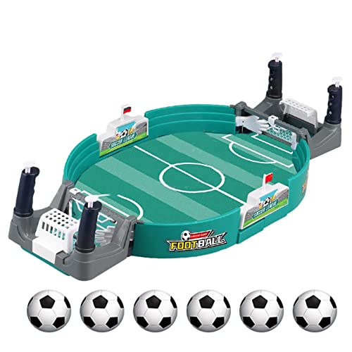 Holdes Mini-Tischfußballspiel, interaktives Tischfußballspiel - Desktop-Sportbrettspiel - Mini-Tischfußball-Fußball für Kinder, doppeltes Fußballfeldspielzeug, Eltern-Kind von Holdes