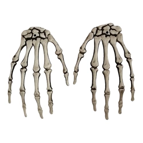 Holdes Skeletthände Halloween-,Skeletthände - 1 Paar gefälschte menschliche Handknochen | Realistisches Skelett-Zombie-Hände-Modell für Halloween-Grusel-Requisiten- von Holdes