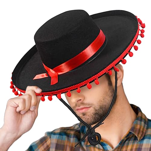 Holdes Sombrero Hüte - Mexikanischer Party-Sombrero für Erwachsene - Breitkrempige Spanische Festaccessoires Flamenco Karnevalskostüm Für Damen, Herren & Erwachsene Holdes Sombrero Hüte - Mexikanischer Party-Sombrero für Erwachsene - Breitkrempige Spanische Festaccessoires Flamenco Karnevalskostüm Für Damen, Herren & Erwachsene von Holdes