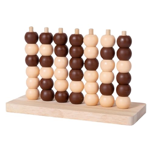 Holdes Vier-Gewinnt-Schach, Vier-Gewinnt-Schach | Dreidimensionale Tischspiele aus Holz, Schachspielzeug | Tischspiele, Schachspielzeug, pädagogische, Klassische Strategie-Brettspiele für Kinder ab 3 von Holdes