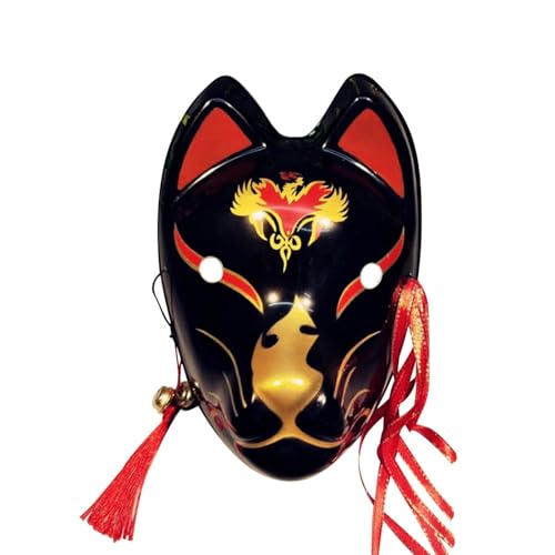 Japanische Kitsune Maske, Vollständige Kitsune Gesichtsabdeckung, Halloween Spezialrequisiten, Fuchs Japanische Kitsune Maske Fuchs Maske Japan Tier Cosplay Maske von Holdes