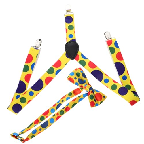 1 Satz Polka Dot Fliege Gürtel Halloween zubehör Kinder verkleidung Kinder Karneval Cosplay Gastgeschenke Neuheit Hosenträger Babykleidung Babytrage Halloween-Partygeschenke Junge von Holibanna