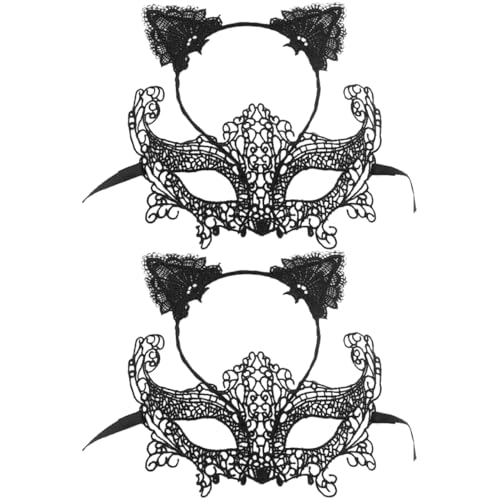 Holibanna 1 Halloween-ball-maske Dame-spitzen-augenmaske Kostümzubehör Aus Spitze Weiße Maskerademaske Cosplay-maske Halbe Gesichtsabdeckung Mit Stirnband Kostüm Maske -maske Masken von Holibanna