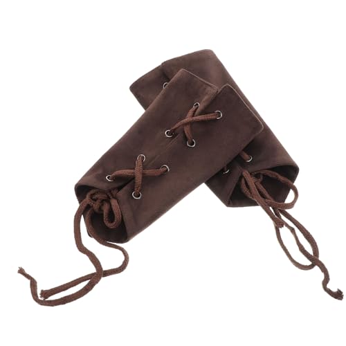 Holibanna 1 Paar Bayerischer Handschutz armlehnen armschützer oktoberfest zubehör Oktoberfest-Outfit Oktoberfest Kleidung Armschienen Renaissance-Stiefelüberzüge Armschutz Polyester Brown von Holibanna