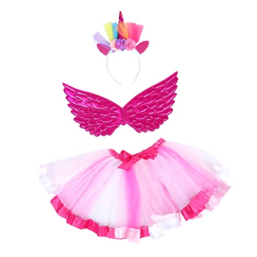 Holibanna 1 Satz Ballettröckchen Party Kinderkostüm Stirnbänder Für Kleine Mädchen Kinderparty-kleidungsset Stirnbänder Für Mädchen Einhorn Cosplay Rock Hochzeitskleid Polyester von Holibanna