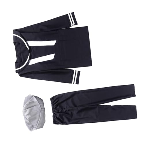 Holibanna 1 Satz Blauer Marineanzug Halloween Männliche Marineuniform Party-navy-kostüm-kit Cosplay Matrosenanzug Polyester (polyester) Blue von Holibanna