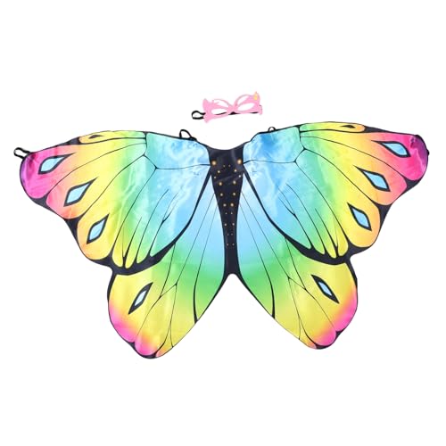 Holibanna 1 Satz Flügelumhang Für Schmetterling Kostüm Flügel Schmetterlingsflügel Ausführen Feenflügel Für Mädchen Darstellendes Zubehör Feenpartyzubehör Dekorativer Flügel Polyester von Holibanna