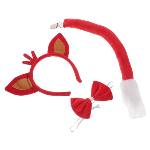 Holibanna 1 Satz Fuchs Stirnband Fuchs Kostüm Kopfbedeckung Fuchs Kostüm Ohren Cosplay Fuchsohren Stirnband Ohren Und Fuchsohren Cosplay Stirnband Fuchs-accessoires Rot Polyester von Holibanna