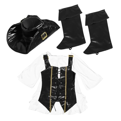 Holibanna 1 Satz Piratenkostüm Für Mädchen Piratenkostüm Für Kleine Mädchen Halloween-partykleid Für Kleine Mädchen Halloween-partykostüm Für Mädchen Halloweenkostüm Polyester von Holibanna