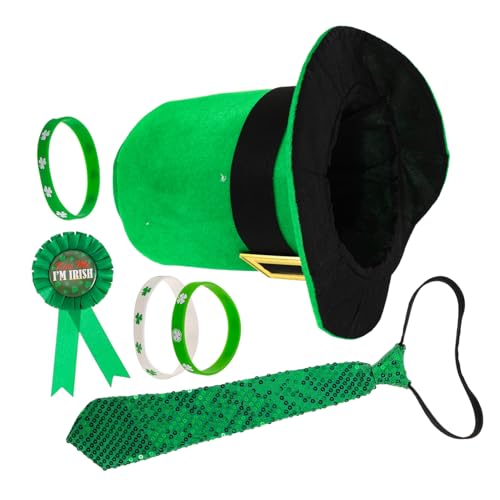 Holibanna Lustiges Hutset Zum St. Patricks Day Party-zubehör-set für Irische Kostüme für Damen und Herren von Holibanna