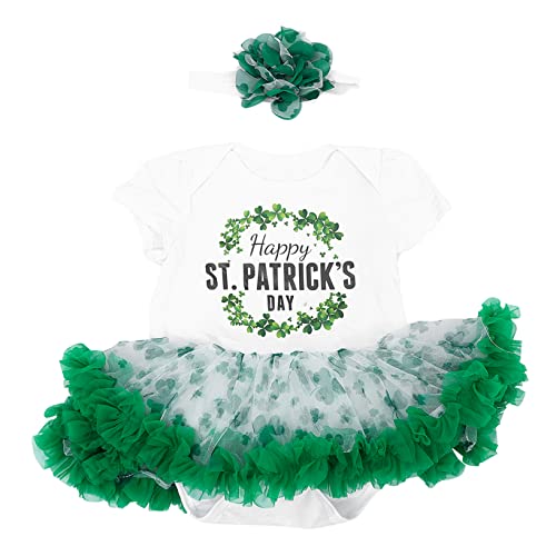 Holibanna 1 Satz -stramplerkleid Niedlich -kit Halloween-kostüme Für Kinderanzug St. Patricks Day Mädchen Body Hoodies Mode Tutu St Patricks Day Outfits Baumwolle von Holibanna