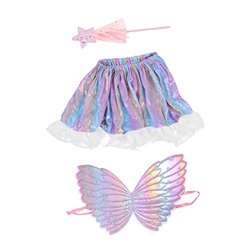 Holibanna 1 Set 3Pcs Set Angel Butterfly Wings Kostüm Rotes Tutu Kit Für Feen Flügel Party Gefälligkeiten Kleinkind Prinzessin Tüll Kleid Kleinkind Stirnband Stoff Pink von Holibanna