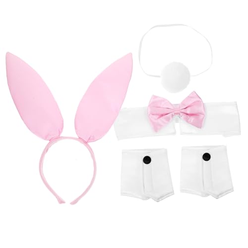 Holibanna 1 Set Cosplay Bunny Kostüm Set Kaninchen Ohren Hoop Bunny Plüsch Ball Halsband Requisiten Cosplay Armband von Holibanna